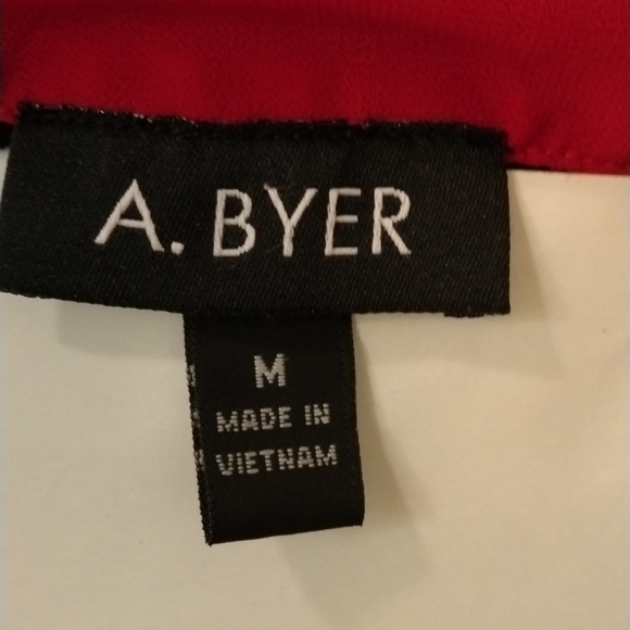 A. Byer sleeveless, ruffled, red, and lace blouse - Picture 3 of 5